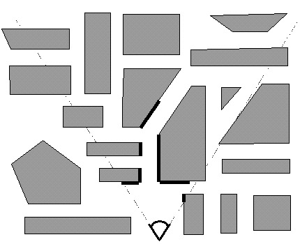 Figure 2: An ideal VSD architecture would draw only visible parts of visible polygons.