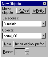 New Objects dialog